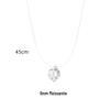 S925 Sterling Silver Moissanite Mermaid's Tear Necklace - Elegant Invisible Fishing Line Design for Women