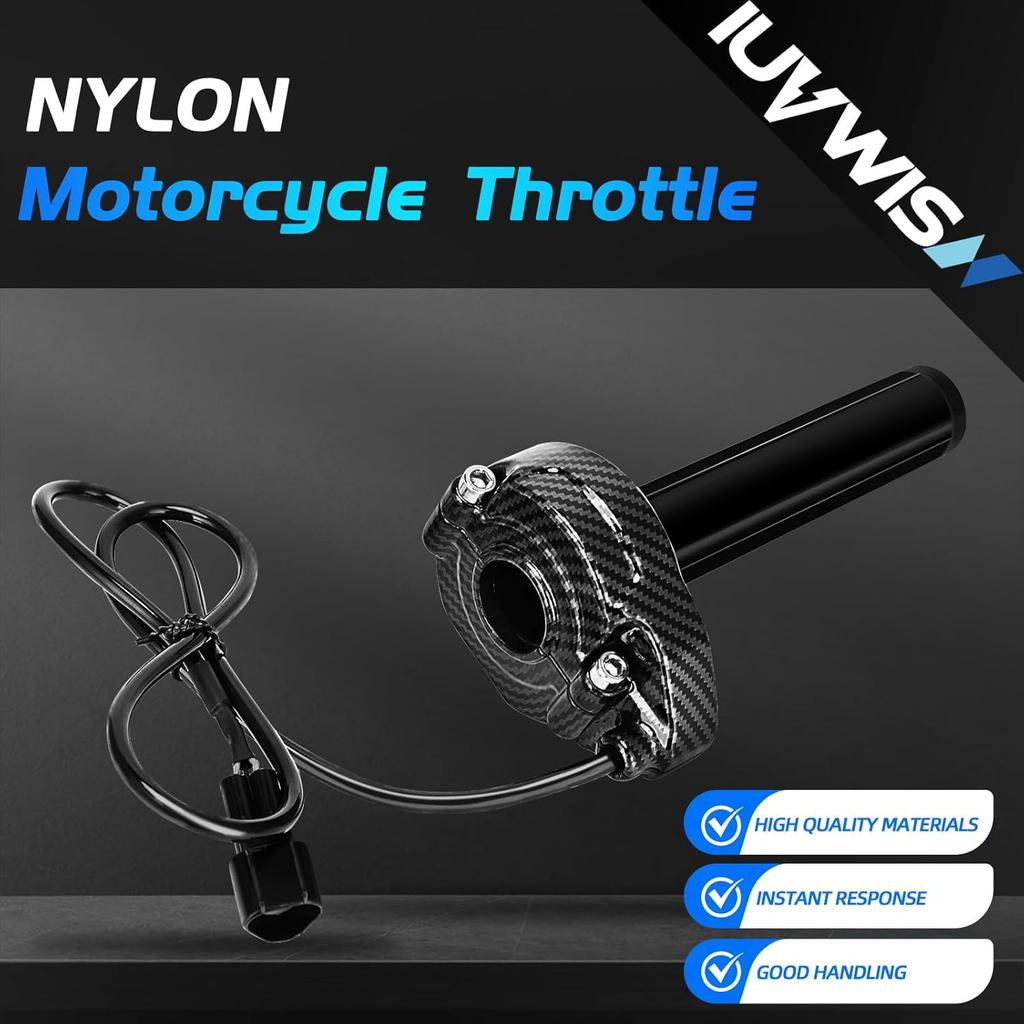 Electric Dirt Bike Throttle for Surron Eride Pro, Twist Handle Throttle Cable for Sur Ron LBX E-Ride Pro SR S SS 2.0 3.0 Imitation Carbon Fiber