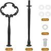 uxcell 1 Set 2-Tier Cupcake Stand Hardware Handles, Zinc alloy Cake Plate Stand Handle Fittings with Screws for DIY Making Fruit Plate Cake Stand,