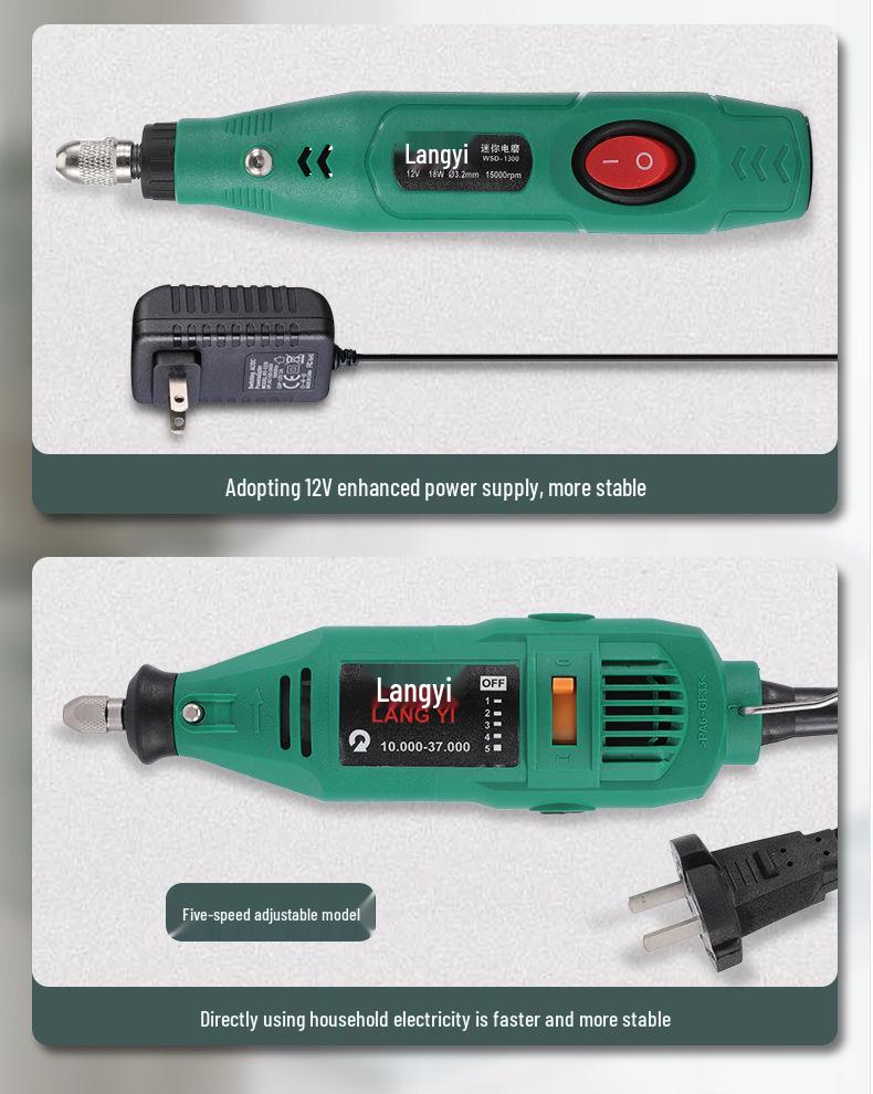 Mini Handheld Electric Grinder: Wood Carving, Jade Polishing, and Engraving Tool