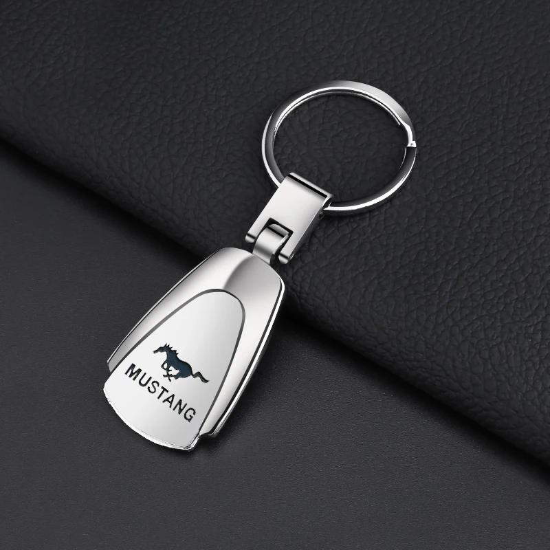 Car Sticker Hot For Ford New Metal 3D Car Keychain Running Horse Emblem Badge KeyChain Keyring Key Chain for Ford Mustang Shelby