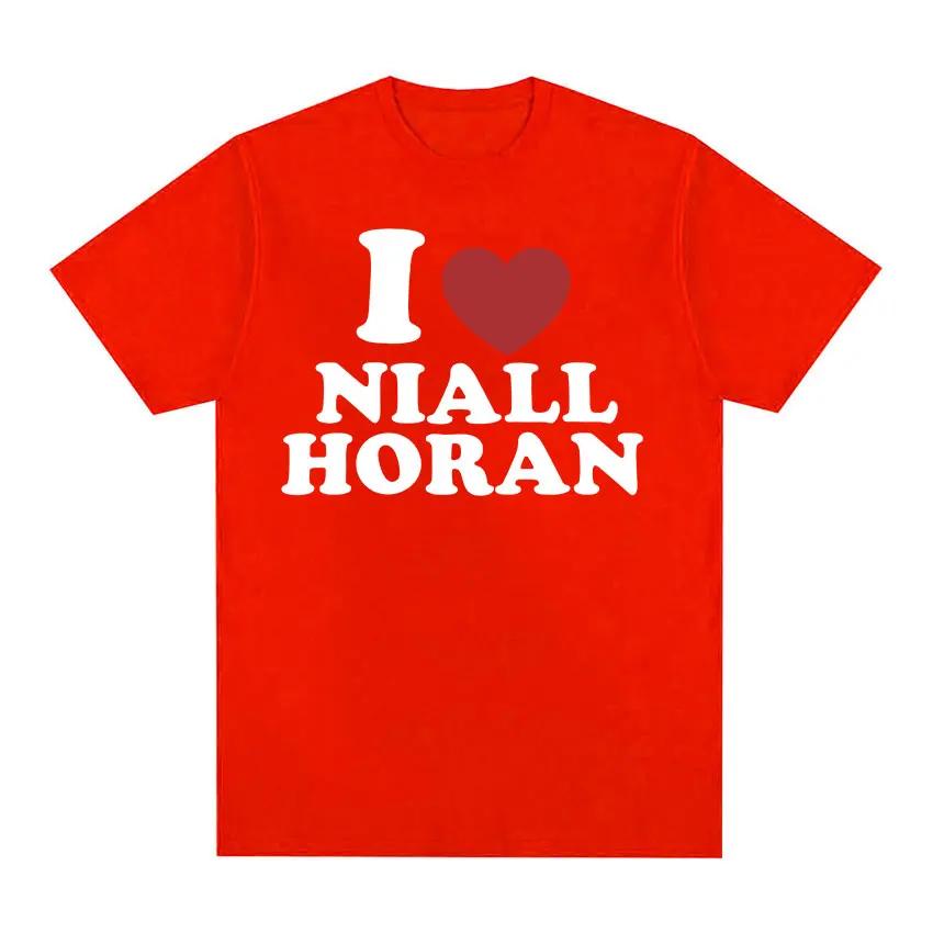 Ich liebe Niall Horan Print T-Shirt Herren T-Shirt Lässig 100% Baumwolle Kurzarm T-Shirt Sommermode Oversize T-Shirt Top