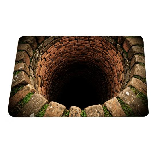 3D Optical Illusion Rug Realistic Hole Non-Slip Floor Mat Bottomless Pit Entrance Rug Doormat for Living Room Bedroom Playroom Decor