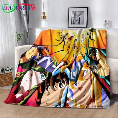 Saint Seiya флисовое одеяло с 3D принтом для кроватей, походов, пикника, толстое одеяло, покрывало, флисовое одеяло, одеяло для пикника