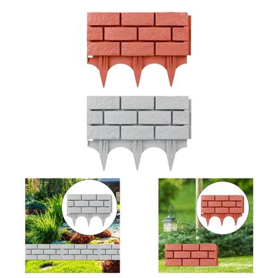 Pp Garden Fence Edging with Stakes Flower Bed Edging Sturdy for Lawn Landscaping 17.3x12.6inch Decorative