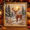 Unique DIY Christmas Decor Faux Pearl Art Kit, Winter Scene Painting Artistic Bead Kits 3D Sparkling Animal Wall Craft Kit for Adults, Holiday