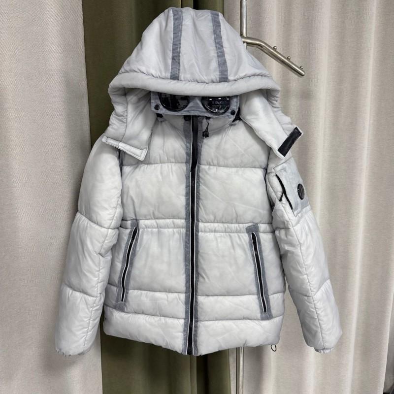 Mens Cotton Puffer Jacket With Patch Badge Hooded Loose Fit Streetwear Outdoor Winter Coat