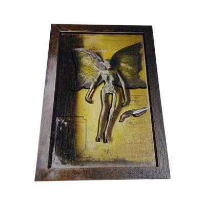 Terrifying Mummified Fairy Display Box Creating Spooky Ambiance Solid Mummified Photo Frame