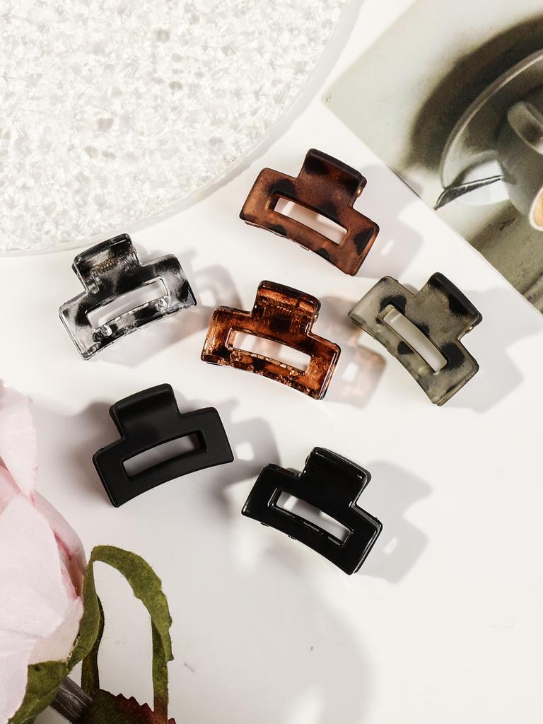 Mini Blumen Haarspangen Set für Frauen - Knickfreie Styling Krallenspangen für Pony und kleine Haarstylings