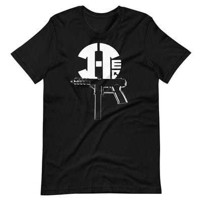 Intratec Tec Gun Střelné zbraně Černé grafické tričko s krátkým rukávem Unisex tričko