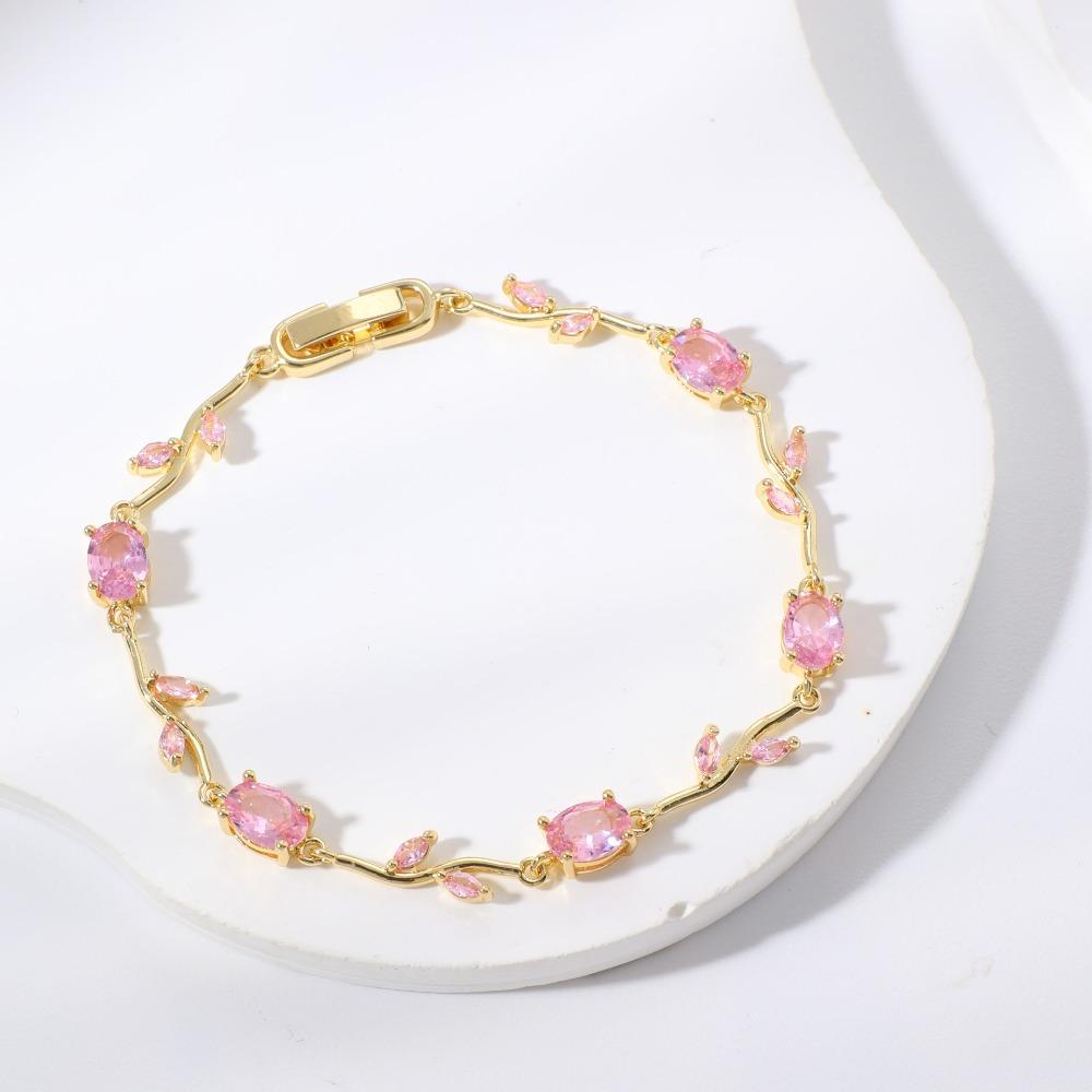 14 Colors Elegant Branch Bangles Gold Silver Color Crystal Sparkling Leaf Bracelets  Jewelry Gift