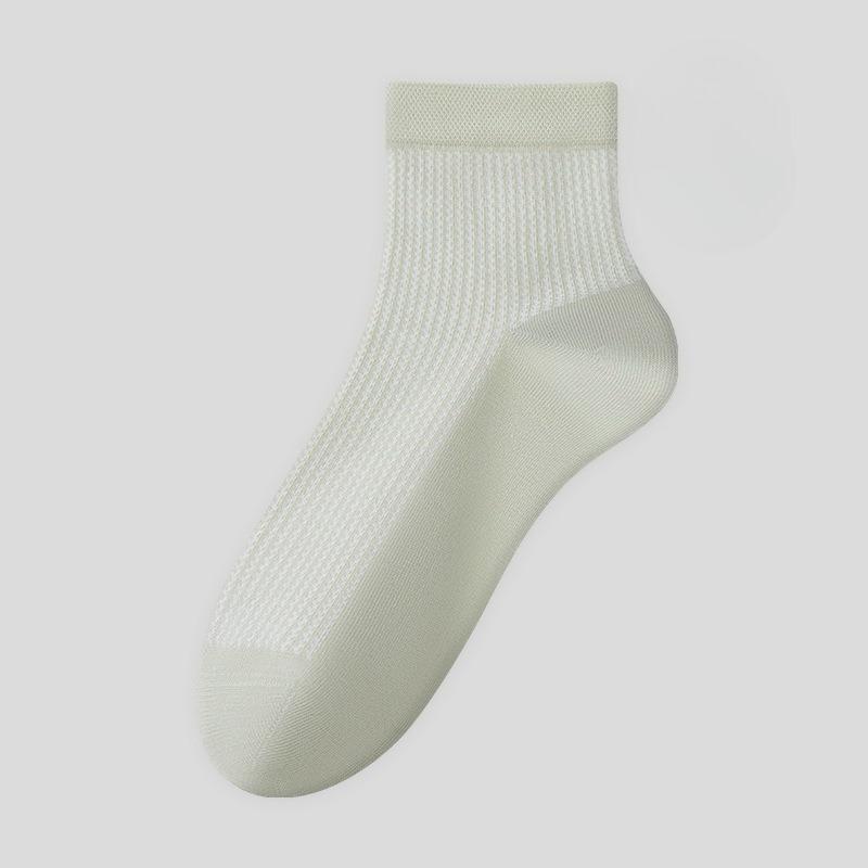 

Women s Spring and Summer Thin Breathable Pure Cotton Anti-odor Summer Thin Girls Boneless Mesh Short Socks Mid-calf Socks 1 pair світло-зелений колір