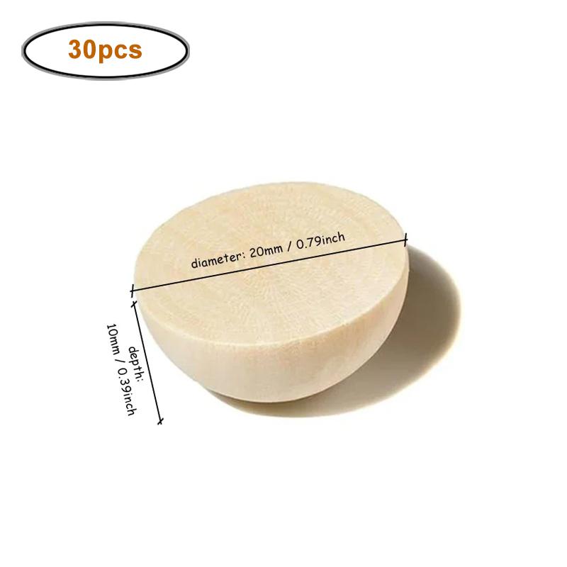 

12-40mm Split Wood Balls, Unfinished Natural Wooden Half Ball Round Beads for DIY Project Crafting Project Painting Art Supplies