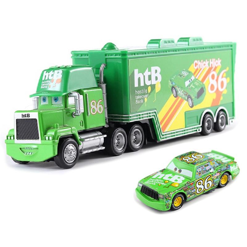Pixar Cars Truck Attached Model Car Anime Figure Mack Semi-Hauler Rust-eze Racing Toys Container Trucks Children Birthday Gifts