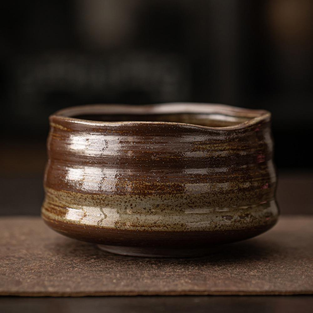 Smooth Matcha Bowl Ceramic Tea Salad Soup Bowl Traditional Tea-Making Tool  for Tea Set Accessories