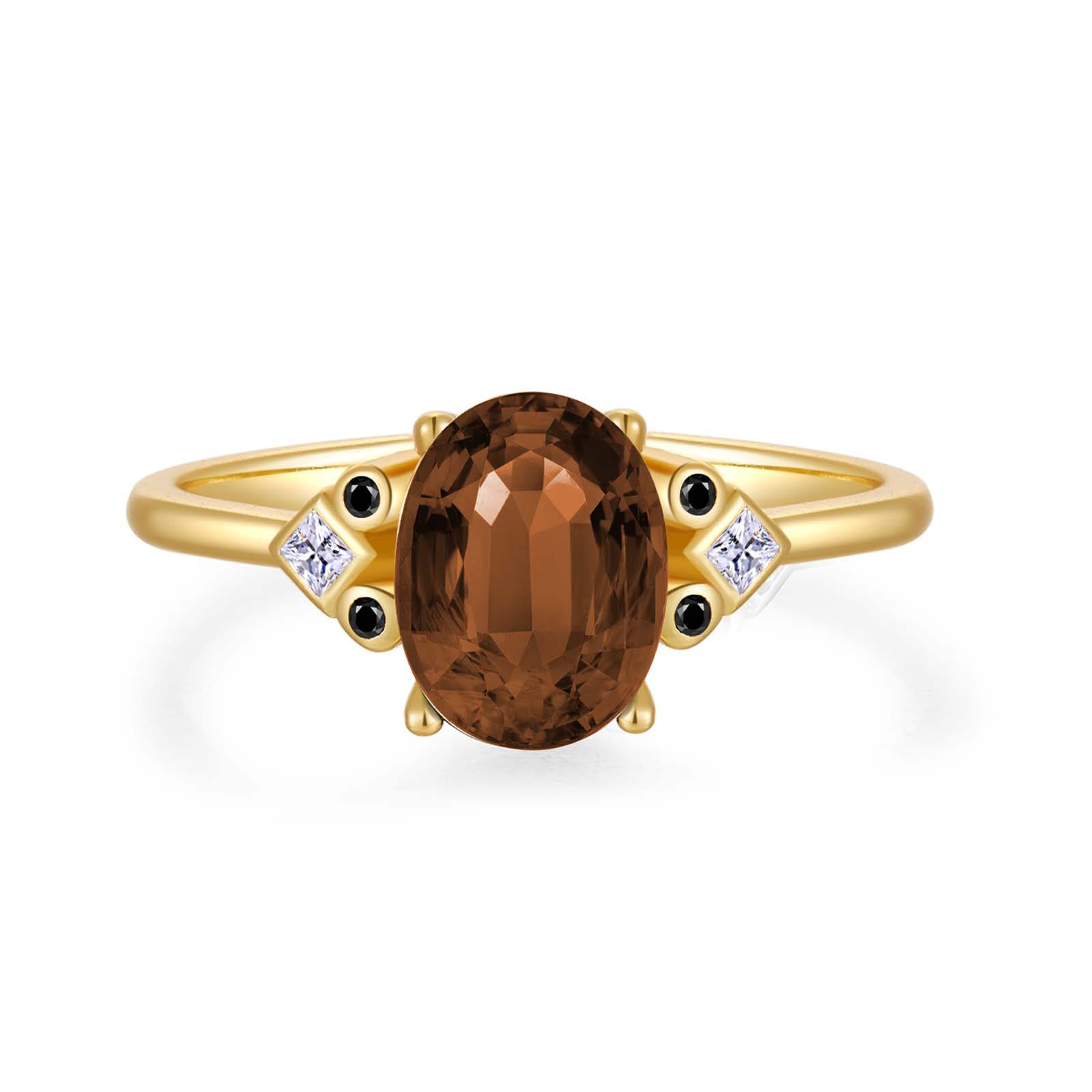 

ANDYWEN кольцо из стерлингового серебра 925 пробы с овальным цирконом и прозрачным зеленым кофейным кольцом в стиле панк-рок, высокое ювелирное изделие, подарок для женщин 8