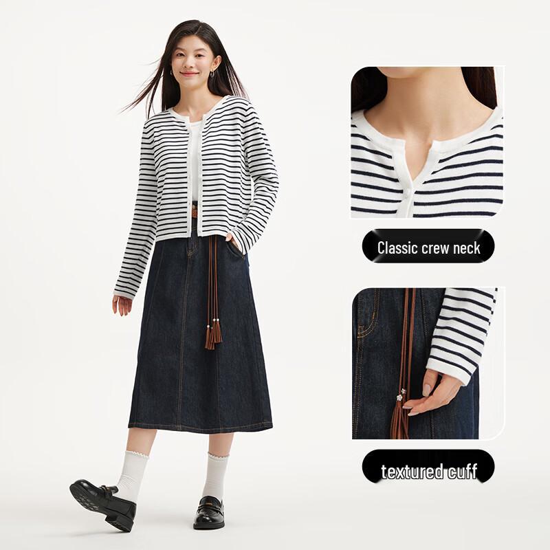 Hotwind Women's Striped Knitted Cardigan