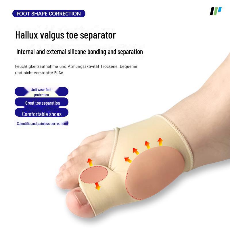 Hallux Valgus korektor: Zlepšovač prstů a ortéza pro vyrovnání prstů pro muže a ženy. Rozdělené prsty, lze nosit s botami.