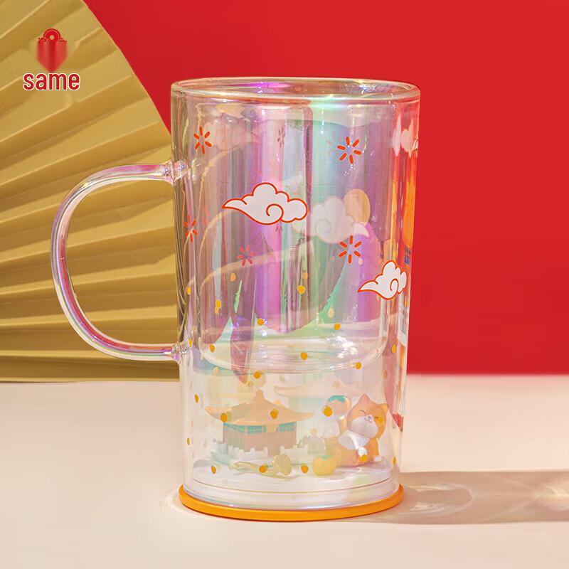 Gong Li Forbidden City Lucky Cat Double-Wall Glass Gift Set