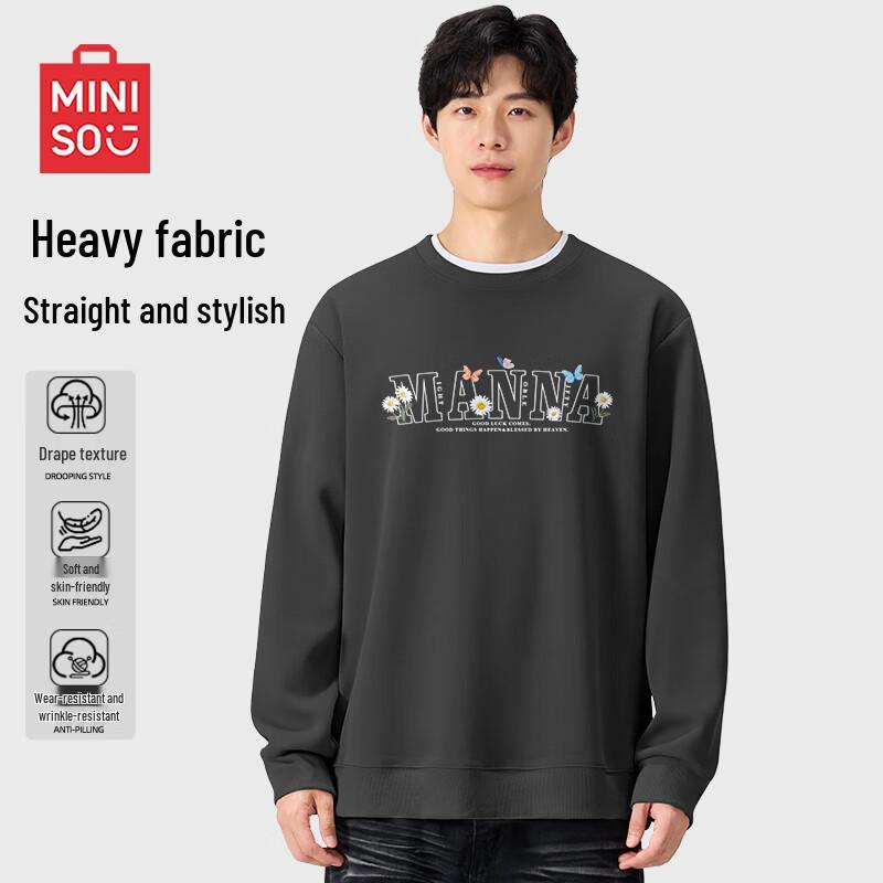 

MINISO Men s Relaxed Fit Crewneck Sweatshirt 3XL