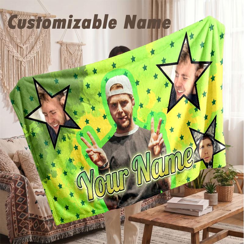 Custom Name Flannel Blanket,Alex Warren Lightweight Warm Bed Blanket For Couch & Holiday Gift