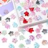 ZW52 20pcs 10x13mm Colorful Lily Cute Flower Glass Bead Charm Handmade Diy Earrings Necklace Bracelet Jewelry Accessories