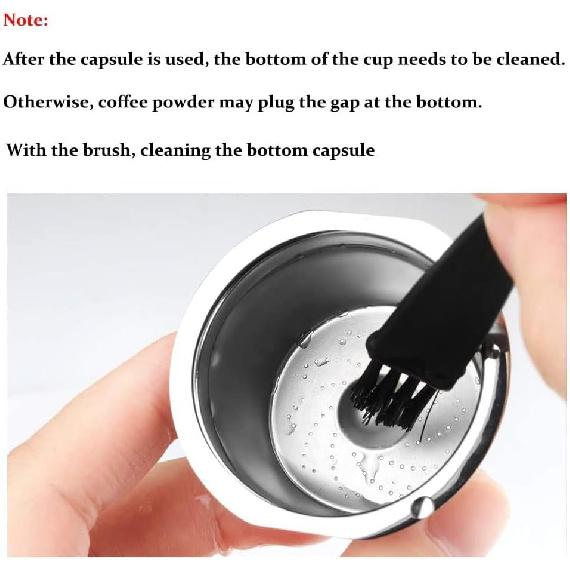 Refillable Stainless Steel Verismo K FEE CBTL Coffee Capsule, Reusable Coffee Filter Compatible for K Fee Verismo, Verismo Coffee Capsule Pods+Tamper
