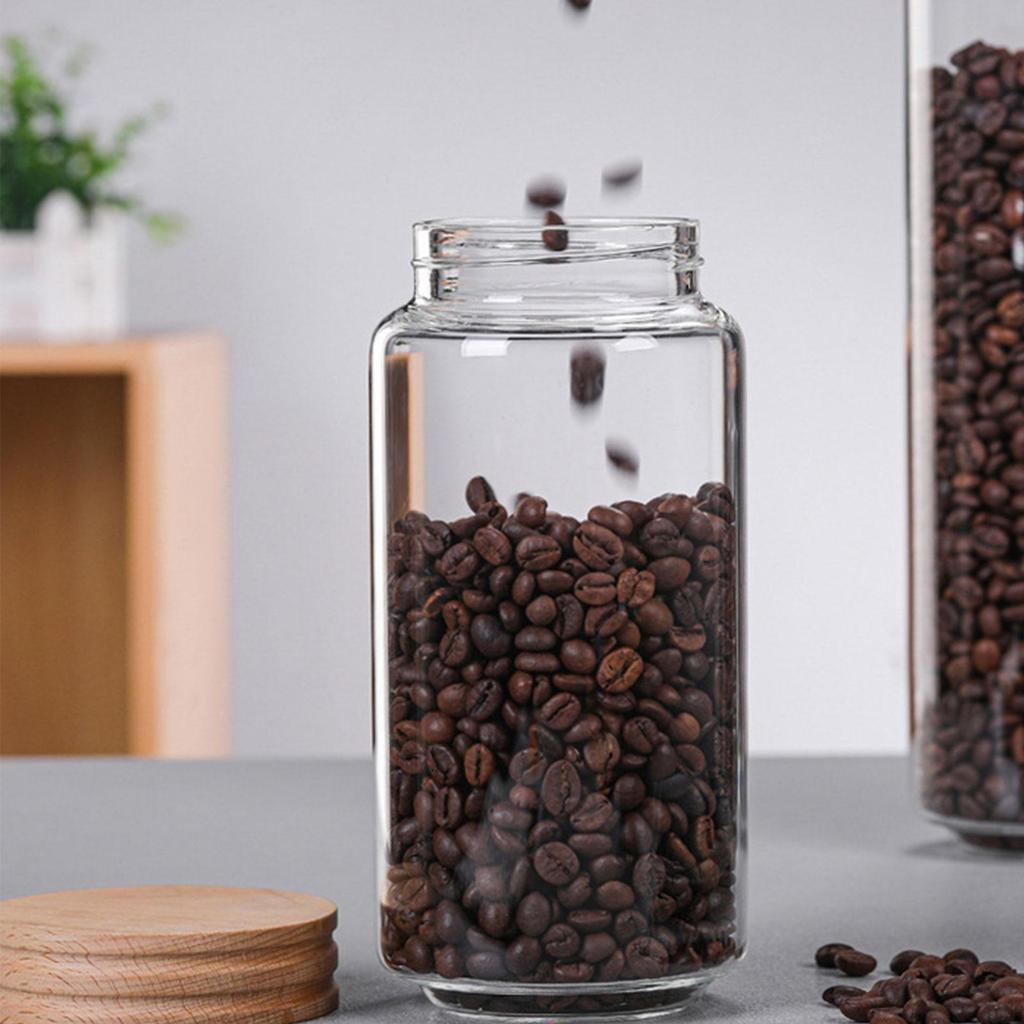 Glass Storage Jar, Sealed Canister for Rice Cereal Spice