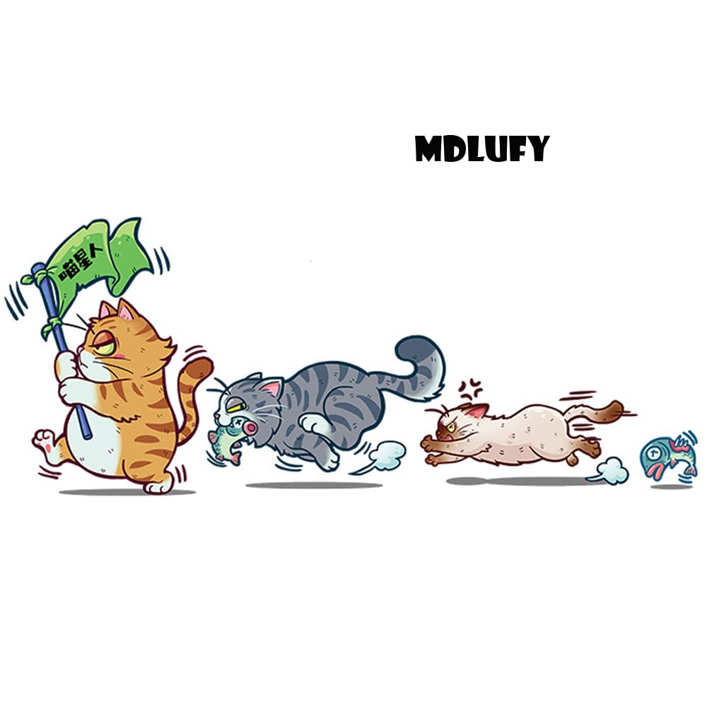 

MDLUFY Автомобильная наклейка Мультяшный кот Кот Мультяшный Водонепроницаемая Смешная наклейка для автомобилей и мотоциклов S-7.5cm x 18cm
