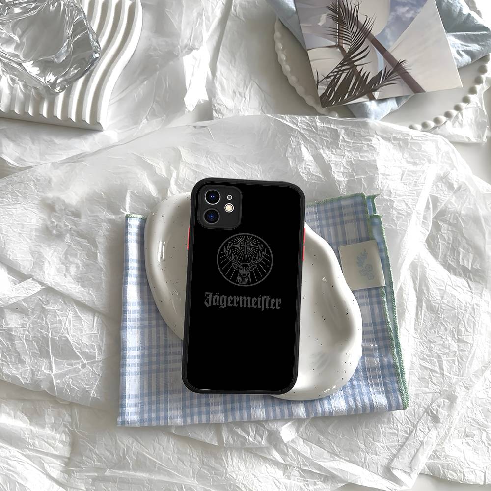 Hot J-JaegermeisterS For IPhone 15 16 Pro Max 11 12 13 14 XS XR X Plus 16E Matte Translucent Phone Cover