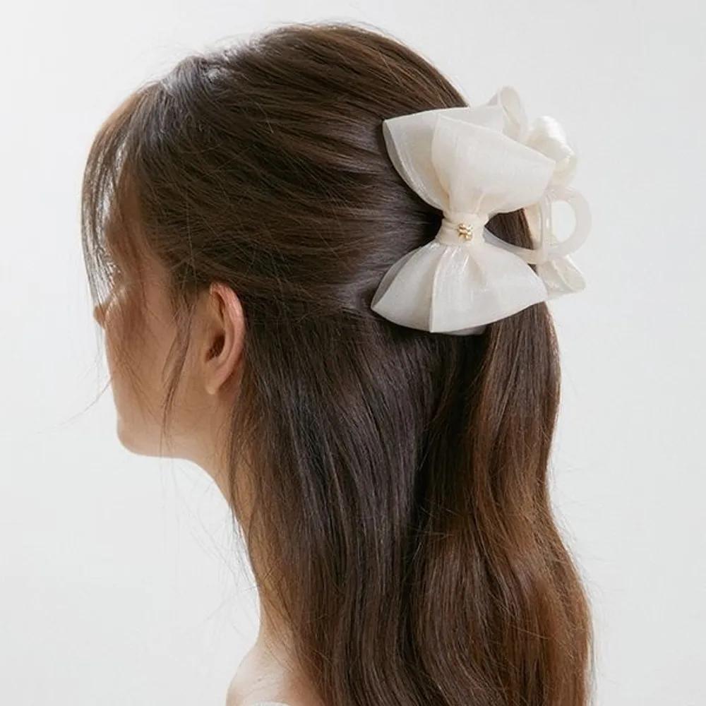 Marie Ribbon Hair Clip JP-24-415CC brown