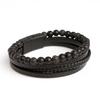 Men Leather Bracelet Classic Fashion Tiger Eye Beaded Multi Layer Leather Bracelet For Men Zircon Gift
