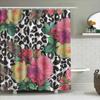 Luxury Floral Leopard Print Shower Curtain Waterproof Home Decor Bathroom Decoration for Kids