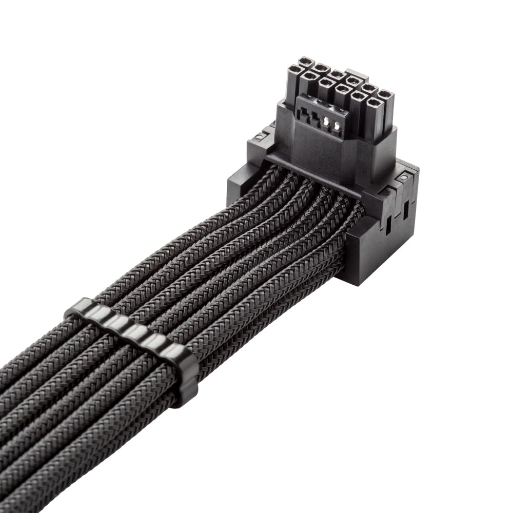 CableMod Universal Pro ModMesh Sleeved 12VHPWR 90 StealthSense Direct PCIe Cable 12V-2x6 (Variant A) (Black)