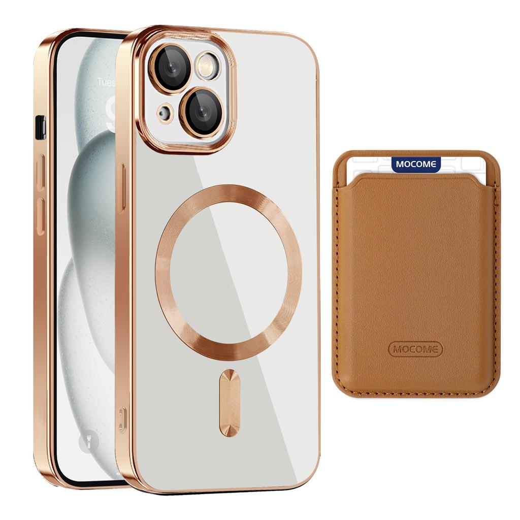 For iPhone 15 Case Compatible with MagSafe TPU + PC Mobile Cover with Card Bag
