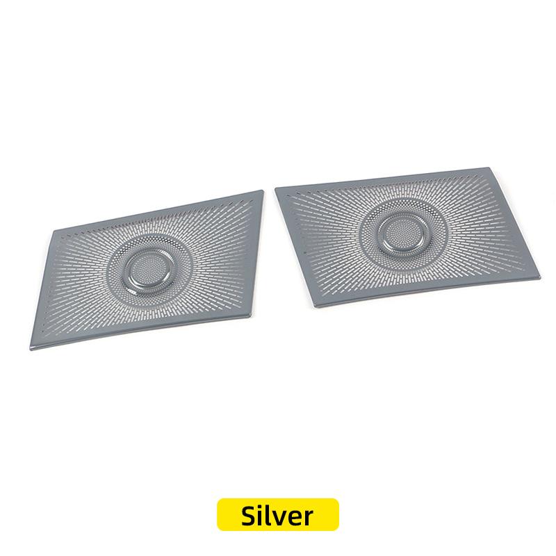 For Toyota Highlander XU70 Kluger -  2024 Stainless Car Front Dashboard Vent Sound Speaker Cover Air Trims Stickers