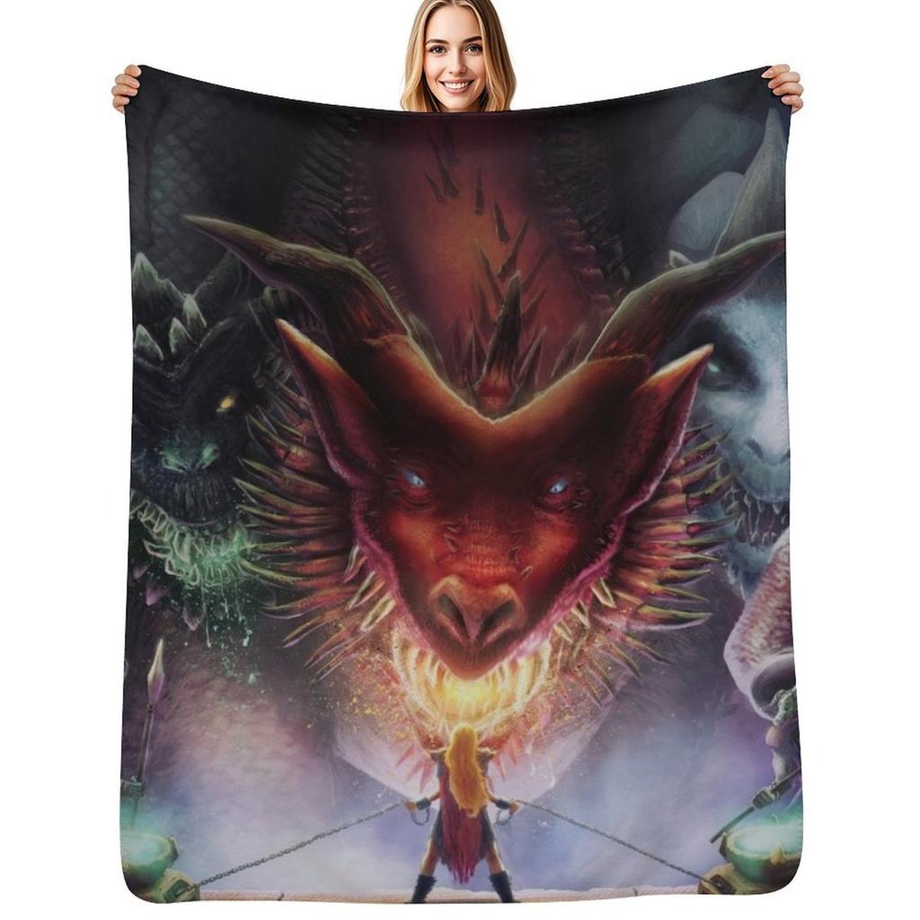 Tiamat Throw Blanket Thin Soft Blanket for Summer Night Sleeping