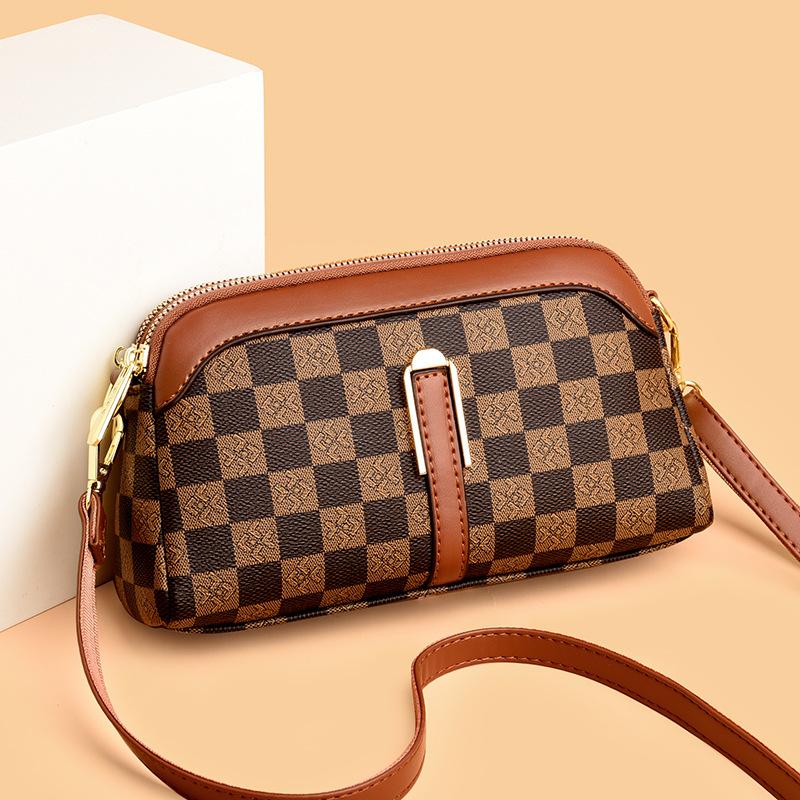 New Exquisite Bag for Autumn Women's Multi-layer Mobile Phone Bag Niches Square Versatile Retractable Shoulder Strap Mommy Bag