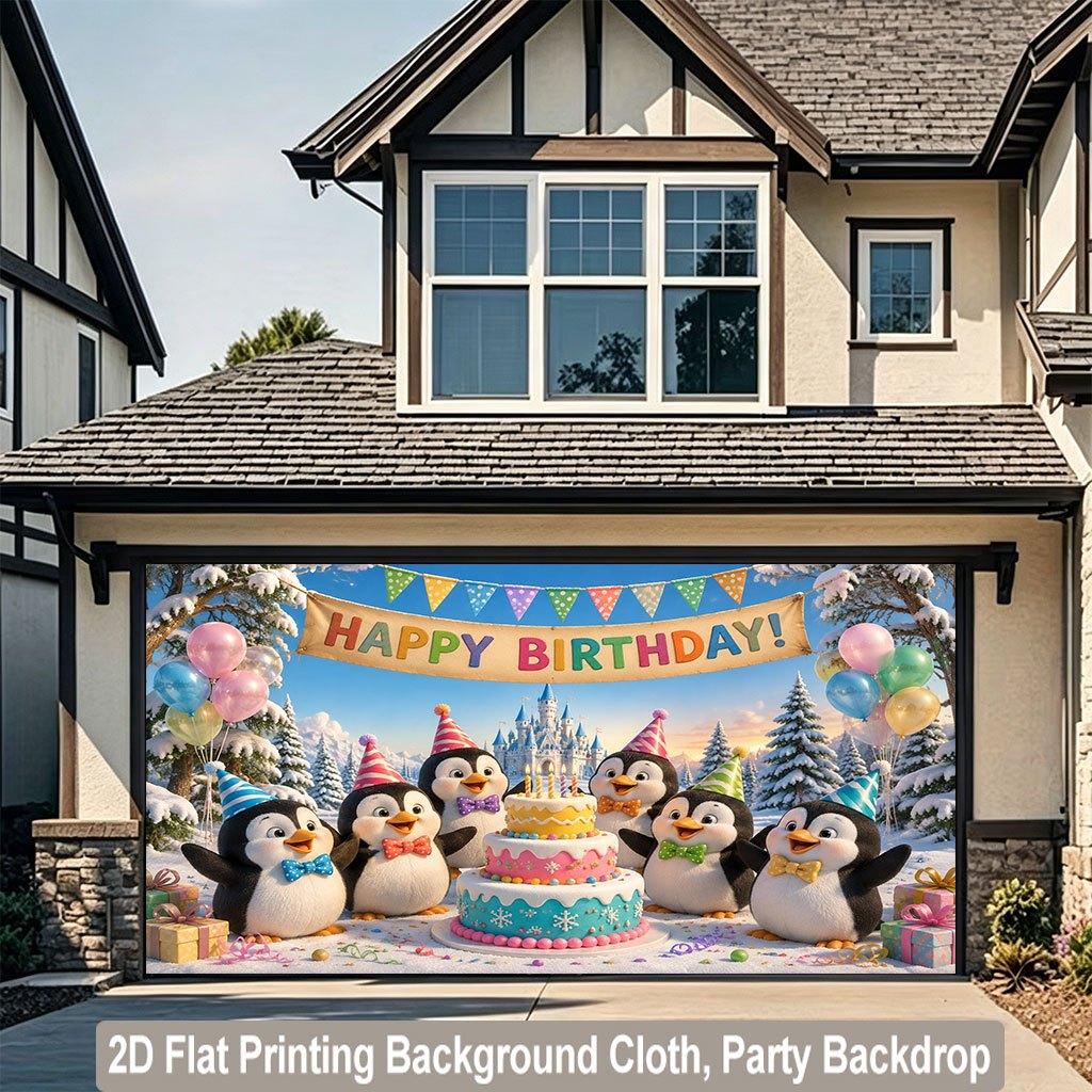 2D Flat Backdrop1pc Birthday Scene Cute Backdrop Banner Polyester Wall Decor For Living Room Bedroom Office Outdoor Decor Holiday Gift