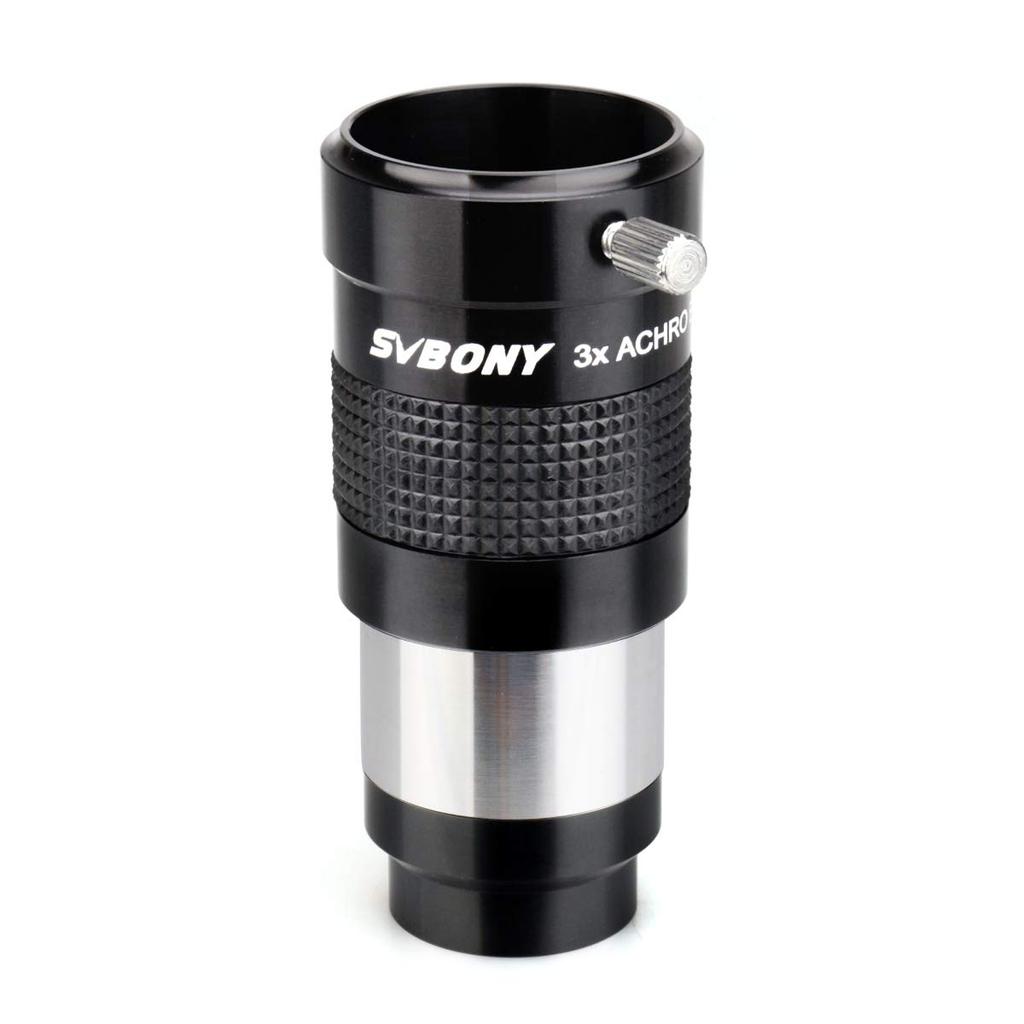 SVBONY Barlow Lens 3x Chromatic Aberration Magnifying Telescope Astronomical Telescope Accessory Corrector, Correction, 1.25-inch (31.7mm Diameter),