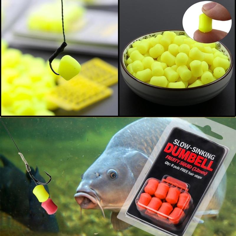 8pack Scented Rubber Fishing Baits Slow Sinking Dumbells Baits for Enhances Durability in Freshwaters