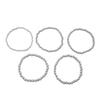 Pack of 5 Adjustable Metal Bracelet Set Stackable Wrist Jewelry Versatile Handchain For Casual and Formal Event