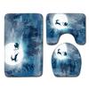 Christmas Bathroom Floor Mat Toilet Three-Piece Set
