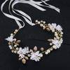 Fashion Elegant Pearl Flower Chain Hair Band Fairy Headdress Wedding Head Decoration Chinese Style Bride's Hair Accessories