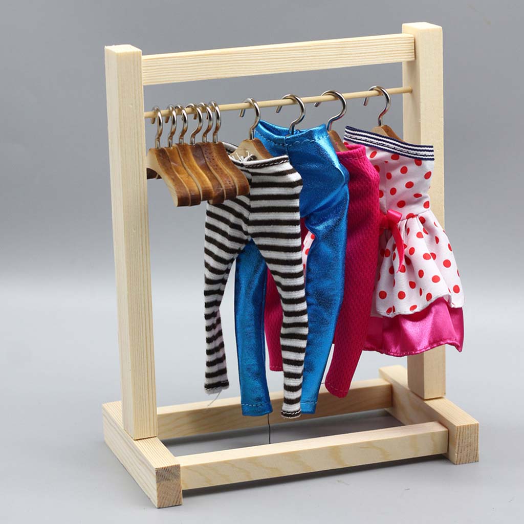 Mini-Kleiderbügel Zubehör für 30/60CM Kugelgelenkpuppen Puppenhaus Zubehör