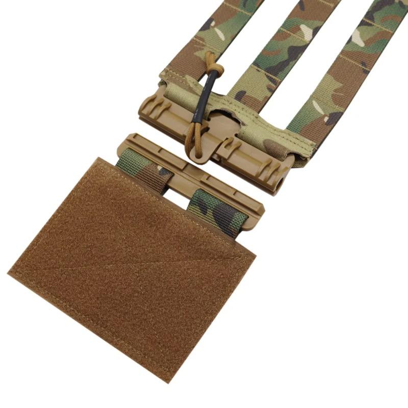 FCSK Tactical Vest Triple Front Panel Tactical MOLLE Front Flap Expansion Conversion Module Panel Durable Nylon Attachment
