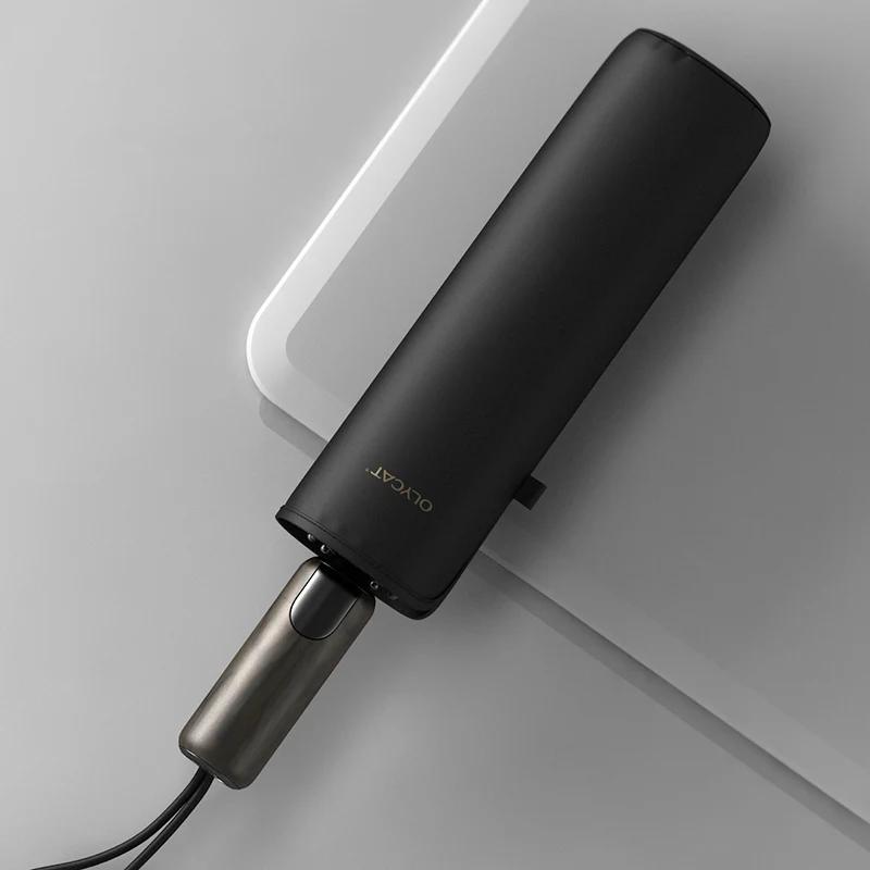 Автоматический зонт для мужчин 10 спиц ветрозащитный большой дождевик деловой стиль — фото 8