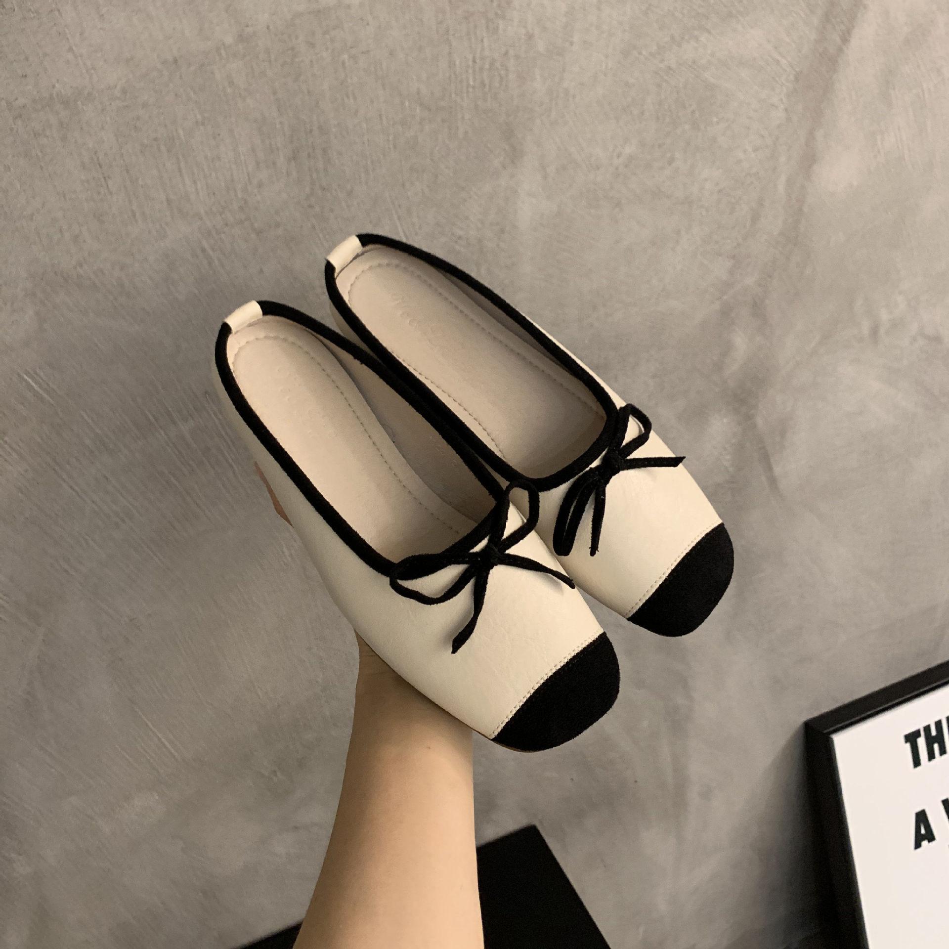 

Baotou half slippers female 2025 new spring small fragrant wind gentle fairy muller shoes female flat lazy sandals 39