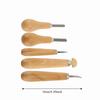 5Pcs Durable Tip Setting Tool Wood Handle Carving Chisel Long Use Prong Pusher  Jewelry Making