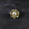 A Set of 10 Pieces of Delicate Pearl Inlaid Sunflower Shape Metal Buttons, Dress Shirt Blazer Cardigan Decorative Flower Buttons